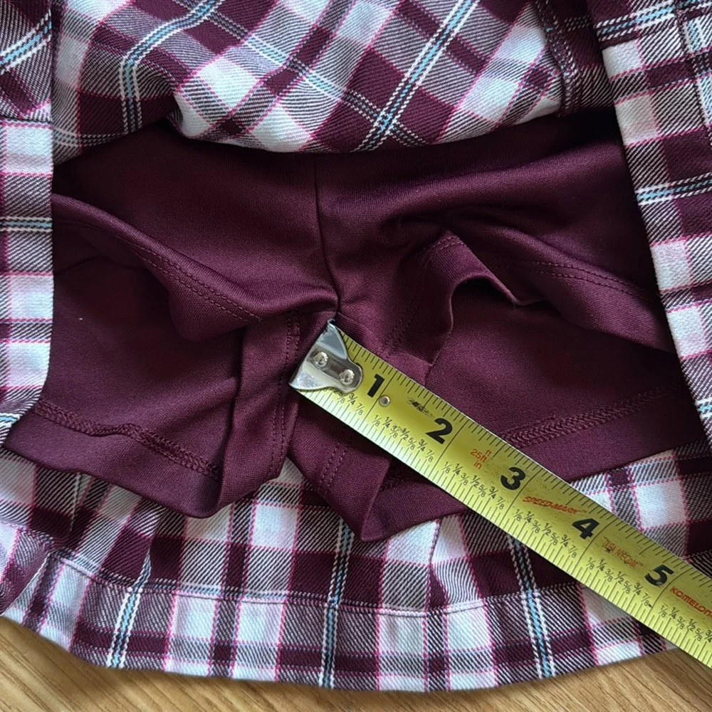 Justice Plaid A-Line Skort - size XS